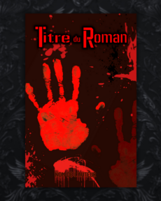 premade couverture prefabriquee style thriller polar avec main ensanglantee et taches de sang
