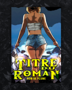 premade cover couverture femme dos fessier sexy voiture courses competition